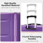 2 Piece Luggage Sets with Bags, Lightweight ExpanableCarry on Luggage Sets, Hardshell ABS Spinner Wheels Suitcase with TSALock,for Women Men, 20 IN & 24 IN, Purple