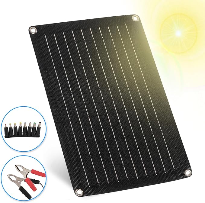 20W Solar Panel Portable Water Fast Charge Solar Charger PD Dual Output USB Foldable Solar Power Charger for Outdoor Activities Monocrystalline Silicon ABS 32x21.5cm