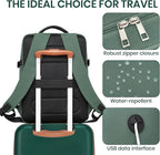 Kono Airline Approved Suitcase Set 3 Piece Luggage Set Lightweight Carry On Travel Luggage, TSA Lock Spinner Wheels Hardshell (Green/Brown, (BP/20))