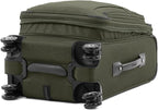 Travelpro Platinum Elite Softside Expandable Luggage, 8 Wheel Spinner Suitcase, TSA Lock, Men and Women, Pilot Green, 2-Piece Set (21/25)