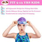EWPJDK Kids Swim Goggles - 2 Pack Swimming Goggles Anti Fog No Leaking For Kids Age 3-15