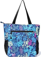 Original Floral Water Resistant Large Tote Bag Shoulder Bag for Gym Beach Travel Daily Bags Upgraded