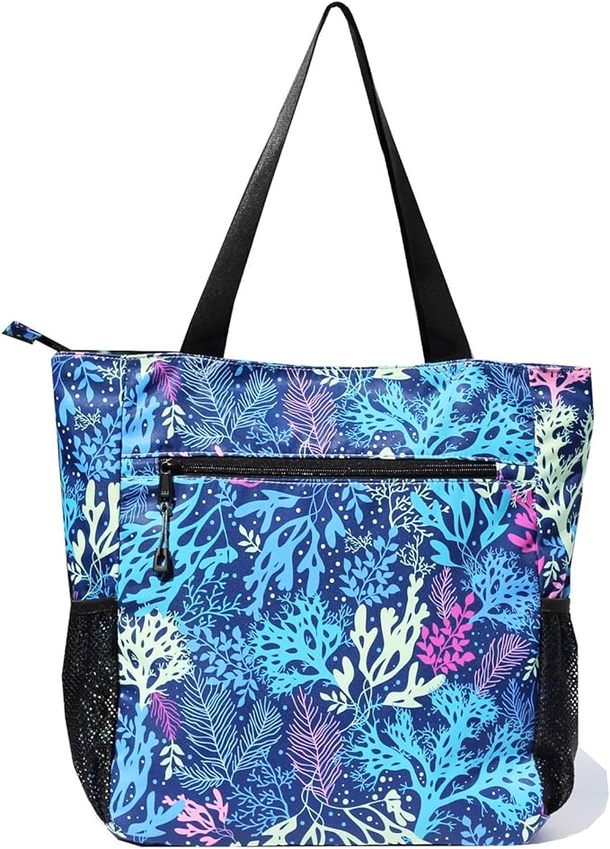 Original Floral Water Resistant Large Tote Bag Shoulder Bag for Gym Beach Travel Daily Bags Upgraded