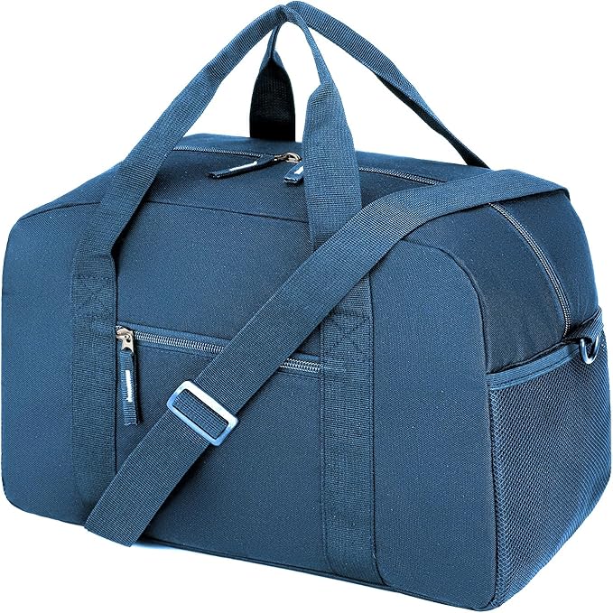 Uarition 14 inch Small Gym Bag for Men & Women, Mini Duffle Bag for Travel Sports, Lightweight Carry On Duffel Bag, Navy Blue