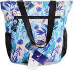Original Floral Water Resistant Large Tote Bag Shoulder Bag for Gym Beach Travel Daily Bags Upgraded