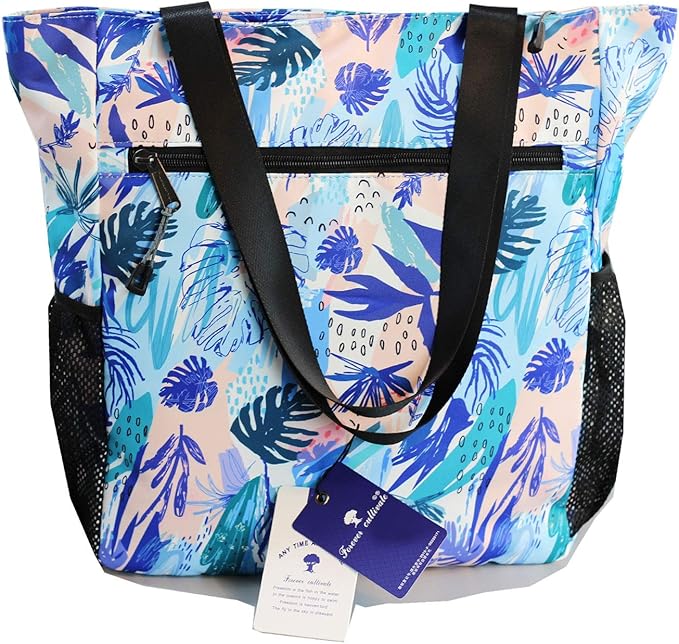 Original Floral Water Resistant Large Tote Bag Shoulder Bag for Gym Beach Travel Daily Bags Upgraded