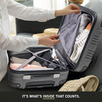 Kenneth Cole REACTION Out of Bounds Lightweight Hardshell 4-Wheel Spinner Luggage, Charcoal, 28-Inch Checked