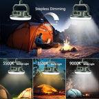 VAVOFO 2Pcs 10,000mAh 4000LM LED Camping Lantern Rechargeable, 3 Lighting Modes, Portable Tent Light with Magnet, IP65 Waterproof Hanging Light for Emergencies, Power Outages ,Hurricane（2Pcs）