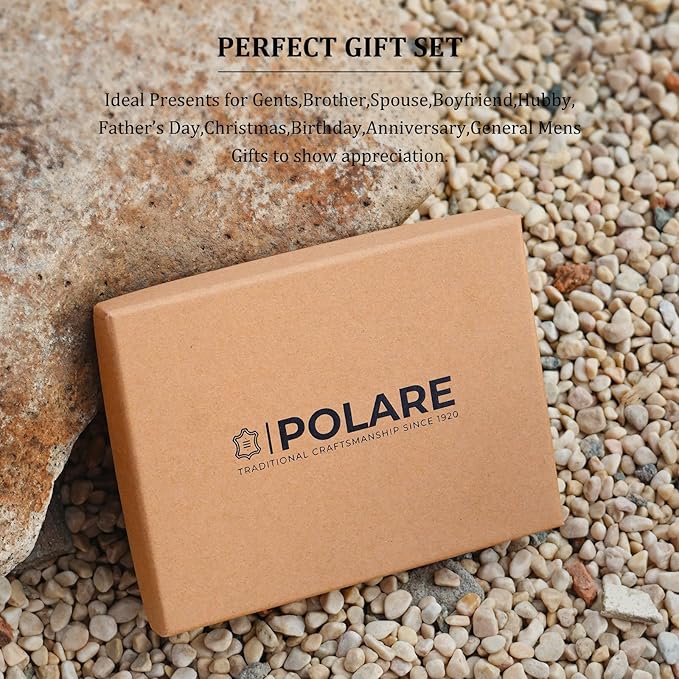 Polare Full Grain Leather Pilot Wallet Passport Holder RFID Blocking Tri-fold Travel Cover Document Organizer for Aviation Professionals