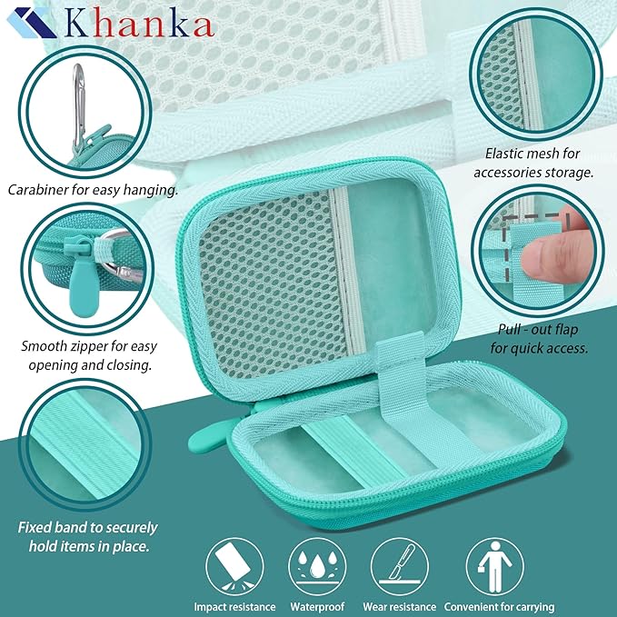 khanka for Anker Nano Power Bank Ultra-Slim 5,000Mah & Maggo Power Bank 10K Case,Compatible with Anker A1665/A1664 Slim Magnetic Charger,Protective Carrying Case Only (Green)