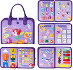 hahaland Busy Board Montessori Toys - 3 Year Old Girl Gifts Bithday Gift Ideas 3rd - 8 in 1 Preschool Learning Activities - Educational Toys Little Girls Age 3 Travel Busy Book for Airplane Car Rides