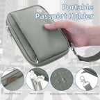 WALNEW Passport Holder for Travel - RFID Blocking Travel Wallet Essentials Organizer with Card Slots & Zipper Pocket (Women/Men)
