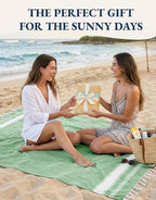 LANE LINEN Beach Towel - Pool Towels Oversized, Pre-Washed Extra Large Beach Towels, Sandless Beach Towel, Quick Dry Travel Towel, Large Pool Towel, 39"x71" - Jade Green