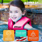 TRC Recreation Super Soft Child Life Jacket USCG Approved Vinyl Coated Foam Swim Vest for Kids Swimming Pool and Beach Gear