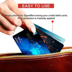SaiTech IT 10 PK RFID Blocking Cards Protect Your Entire Wallet, Purse, and Cards from NFC Contactless Theft Wallet for Men & Women - Orange Black (10 Pack CL)