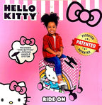 Fast Forward Hello Kitty 2-in-1 Kids 18" Suitcase & Ride-On Luggage - Lightweight Tow-Along Toddler Luggage with Wheels