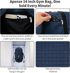 Apenze Small Gym Bag 14 inch lightweight Carry On Mini Duffel Bag for Travel Sport - Navy Blue