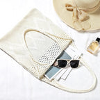 WantGor Crochet Bags, Beach Mesh Tote Bag Womens Shoulder Shopping Handbag Casual Travel Totes Bag Foldable Hobo Bags