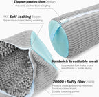 Shoe Washing Machine Bag,Laundry Shoe Bag for Washer and Dryer,Reusable Shoe Cleaning Bag for Sneakers,Tennis Shoes,With Self-locking Zipper, Microfiber Inside (Lite Grey - 2 Pack)
