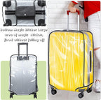 Reginary 8 Pieces Clear Luggage Cover PVC Waterproof Suitcase Cover Protector for Luggage Spinner Wheels Suitcase(18 Inches, 20 Inches, 24 Inches, 28 Inches)