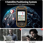 Handheld GPS for Hiking, Rugged and Waterproof Handheld GPS Navigator, 3.2" Sunlight Readable Screen, Compact Satellite Handheld GPS with USA Topo Map, Multi-GNSS Support, Extra Battery Life