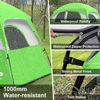 CAMPROS CP Upgraded 6/8 Person Camping Tents, Waterproof Windproof Family Tent with Larger Mesh Windows & Door, Double Layer, Easy Set Up, All-Season Dome Tent with Top Rainfly & Carry Bag