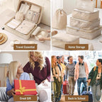 Packing Cubes for Travel-10 Set Luggage Organizer Bags for Family, Mesh Breathable Packing Cubes for Suitcases Durable Travel Essentials Bags Set