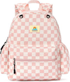 STEAMEDBUN Corduroy Kids Backpack for Girls and Boys 5-8: Girls Backpack for Elementary Kindergarten - 15 inch Cute Backpacks for Kids - Checkerboard