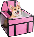 GENORTH Small Dog Car Seats for Small Dogs,Portable Puppy/Pet Car Booster Seat with Clip-On Leash and Mesh Window for Small Pet Up to 11 lbs