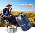Insulated Food Jar Set – 25.4oz & 17oz Stainless Steel Containers with Folding Spoon and Carrying Bags – Leak-Proof, Keeps Food Hot or Cold for up to 12 Hours – Ideal for Work, School, Travel