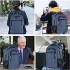 BIKROD Backpack for Woman and Men, Travel Laptop Backpack, Waterproof College Back Pack for 15.6 IN Laptop Backpack, Adult Business Computer Travel Backpack, Blue
