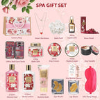 Mothers Day Gifts for Women - 35 Pcs Bath and Body Gift Set Rose Spa Gifts Set Skin Care Set for Women, Gift Set for Christmas, Valentines Day, Birthday, Gifts for Mom