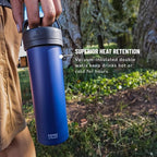 ESPRO Go P0 Ultralight French Press Coffee Maker for Travel, Vacuum Insulated Stainless Steel, 16 Ounces, Blue