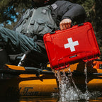NANUK 910 Waterproof First Aid Box Empty – Durable, Medical First Aid Organizer Case, IP67-Rated, Dustproof, Impact-Resistant, and Floats (13.2" x 9.2" x 4.1") – Red
