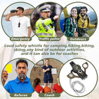 Arrowbash 12 Pack Emergency Survival Whistle 7-in-1 Compass Hiking Survival Safety Whistle with Lanyard Outdoor Multifunctional Tool Ideal for Hiking Camping Rescue Signaling