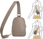 INICAT RFID Blocking Sling Bag, Anti Theft Crossbody Bag for Women, Travel Fanny Pack Style Purse, Vegan Leather