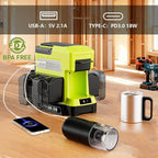Cordless Coffee Maker for Ryobi 18V Battery, 3 Brewing Options Drip Coffee Maker with Coffee Grinder, Portable Single Serve Coffee Makers for Camping, Travel, and Jobsite. (Tool Only)