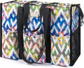 TOPDesign Utility Water Resistant Tote Bag with 13 Pockets, Top Zipper Closure & Thick Bottom Support, for Working Women