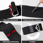 TOOVREN 2-in-1 Travel Belt for Luggage Straps Add a Bag Bungees Luggage Strap Over Handle Suitcases Belt for Carry On Bag Elastic Belt Adjustable Suitcase Strap Airport Travel Accessories Black