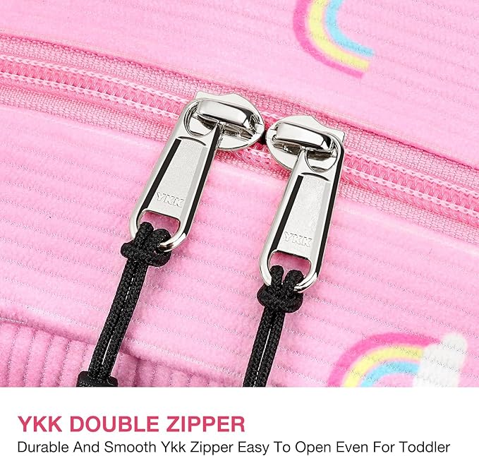 STEAMEDBUN Corduroy Toddler Backpack for Girls 2-4: Kids backpack for Girls - 12 inch Preschool Kindergarten Backpacks - Rainbow