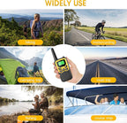 Walkie Talkies with 22 FRS Channels, MOICO Walkie Talkies for Adults with LED Flashlight VOX Scan LCD Display, Long Range Family Walkie Talkie for Hiking Camping Trip (Yellow, 4 Pack)