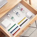 50 Pcs Reusable Cable Ties for Cords, 6 Inches Hook and Loop Adjustable Cord Straps, Reusable Zip Ties, Wire Organizers for Cords Electrical Cord Management Office Home Computer PC Cable Management