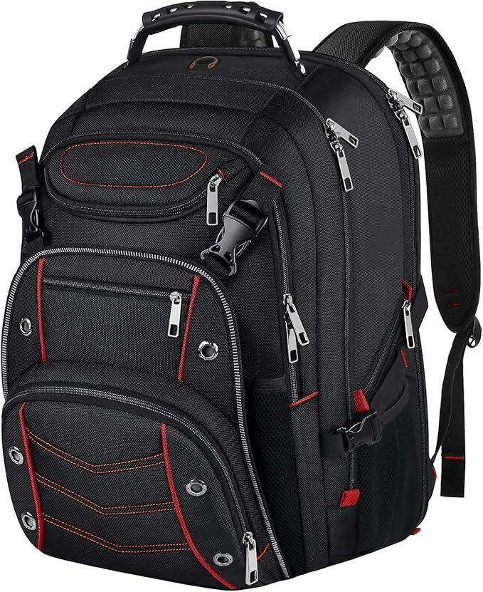 18.4 Laptop Backpack for Men, 55L Extra Large Gaming Laptops Backpack,TSA Friendly Flight Approved and RFID Anti-Theft Pocket, adult business xl backpack