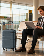 Coolife Carry On Luggage 22x14x9 Airline Approved Hardside PC+ABS Suitcase with TSA Lock, Lightweight Rolling Travel Luggage with Spinner Wheels(Teal, 20in)