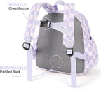 STEAMEDBUN Corduroy Toddler Backpack for Girls 2-4: Kids backpack for Boys Girls - 12 inch Preschool Kindergarten Backpacks - Checkerboard