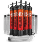 5 High-Capacity Emergency Water Straws – Lightweight, Reusable, 1800-gallon Filters for Camping, Hiking, Travel, Biking, Survival, and Emergency Preparedness - No Expiration Date - Practical Survival