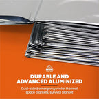 ANLOKE Emergency Blankets Mylar Thermal Blanket-(50 Pack) of Gigantic Space Blanket 82 * 64 in. Survival Blankets Heavy Duty Camping Gear,First Aid
