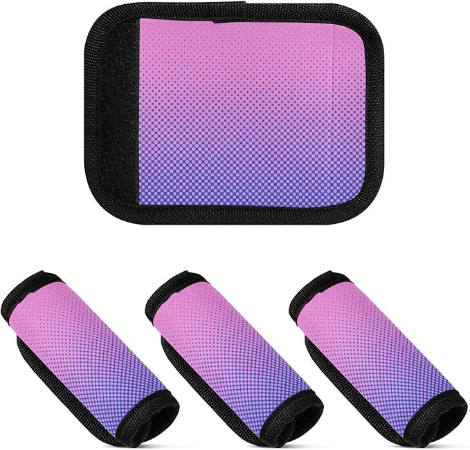 2Pcs Luggage Handle Wrap Suitcase Identifier Handle Covers Tags Soft Travel Bags Luggage Handle Gripper Accessories for Airplane Flying Dot Brightly Colored