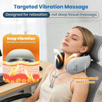 Medicane Neck Travel Pillow with Massage, Neck Pillows with Heat & Gentle Vibration Massage with Ergonomic Foam, Perfect for Airplane, Car, Office, Home, Pain Relief,Sleeping,Traveling,Long Flight