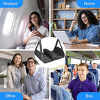 2-Pack No Collapse Airplane Foot Hammock, Foldable Bamboo Base Foot Hammock for Plane Travel with Interval Sponge, Portable Desk Foot Hammock, Airplane Travel Essentials